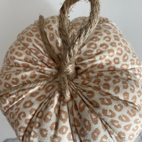 Handcrafted Leopard Print Fabric Pumpkin - Picture 4 of 5